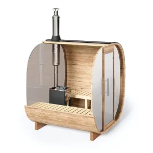 2-2.3m Miroir sauna tonneau-cube pour 4 personnes