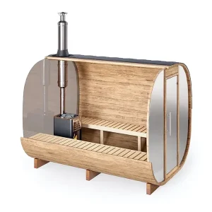 3m Miroir sauna tonneau cube pour 6 personnes