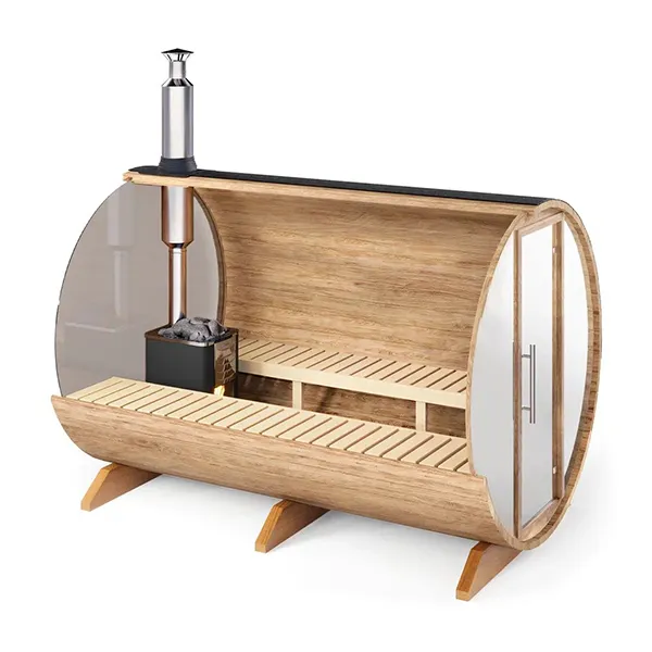 3m Miroir sauna tonneau pour 6 personnes