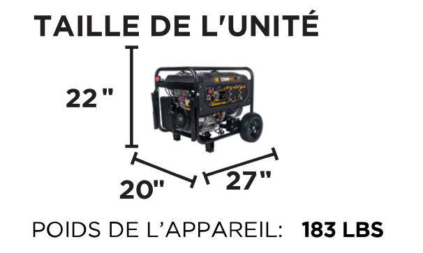 BE POWER EQUIPMENT Génératrice de 12 500 Watts sur roues avec démarreur électrique, tri-fuel (BE12500T) – Image 4