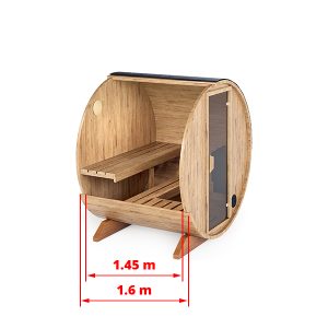 1,6m Sauna tonneau pour 3 personnes (S16E)