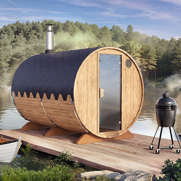 3m Sauna tonneau pour 6 personnes (S3) – Image 3
