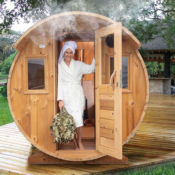 4m Sauna tonneau avec vestiaire pour 8 personnes (S4P) – Image 7