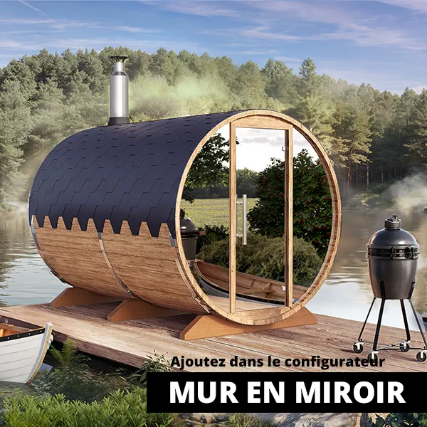 3m Sauna tonneau pour 6 personnes (S3) – Image 5