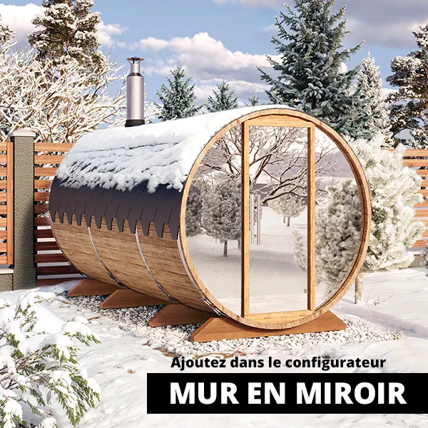 4m Sauna tonneau avec vestiaire pour 8 personnes (S4P) – Image 5