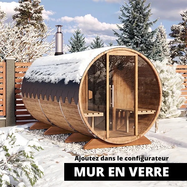 4m Sauna tonneau avec vestiaire pour 8 personnes (S4P) – Image 4