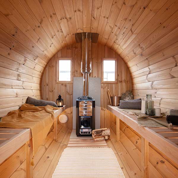 4m Sauna tonneau avec vestiaire pour 8 personnes (S4P) – Image 9